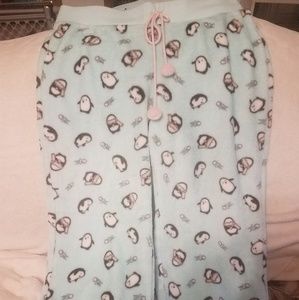 Fuzzy, soft penguin pj pants